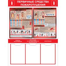 Стенд "Первичные средства пожаротушения (Пленка 1000 x 750)"